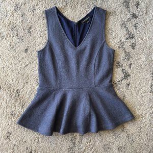Banana Republic Wool Blend Sleeveless Peplum Blue